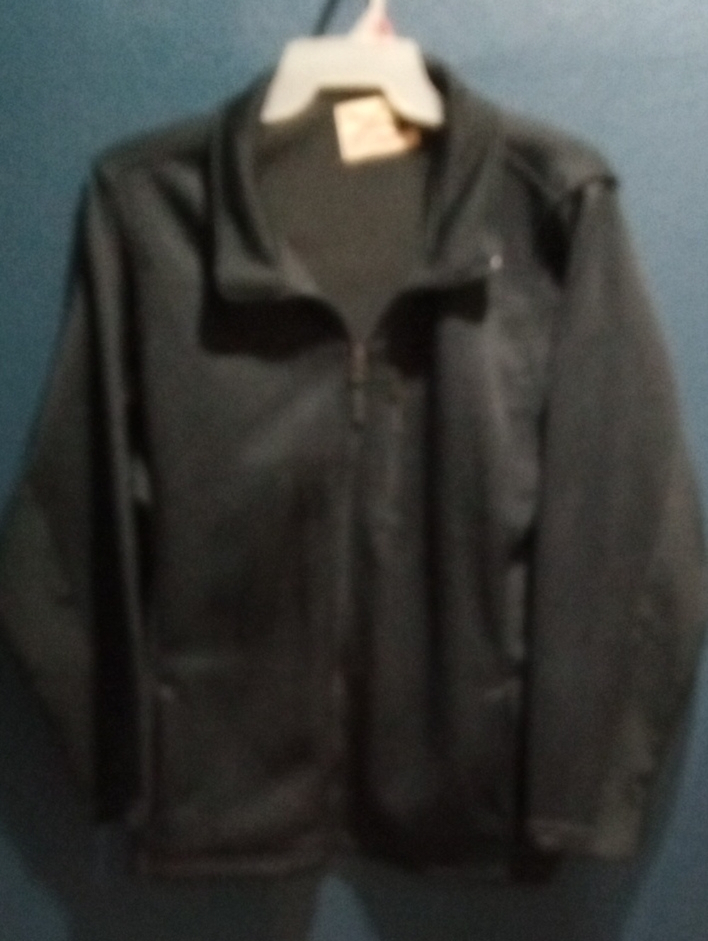 Faded Glory Black Lightweight Full-Zip Shirt Jacket